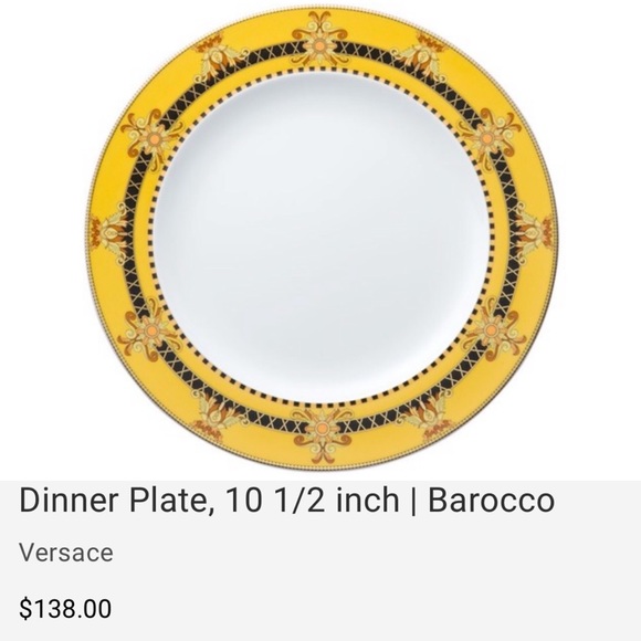 Versace Other - 7 Versace Rosenthal Barocco Dinner Plate 10.5”